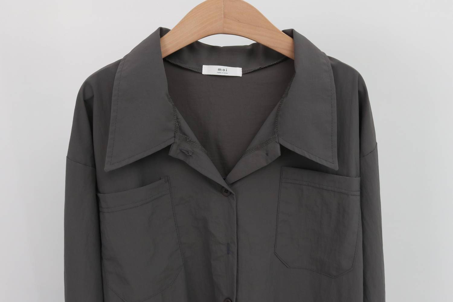 Overfit Button Down Long Shirt Dress Coat – Cotton Blend, Easy Wear