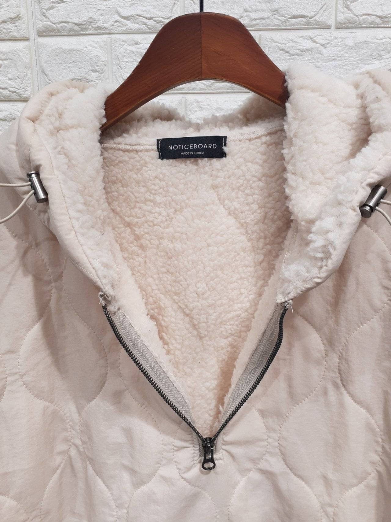 Unisex Dumble Sherpa Hood Quilted Padding Anorak