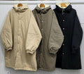 Thick Dumble Sherpa Fleece Hood Thermal Coat Knee High Overfit Warm Neck and Head