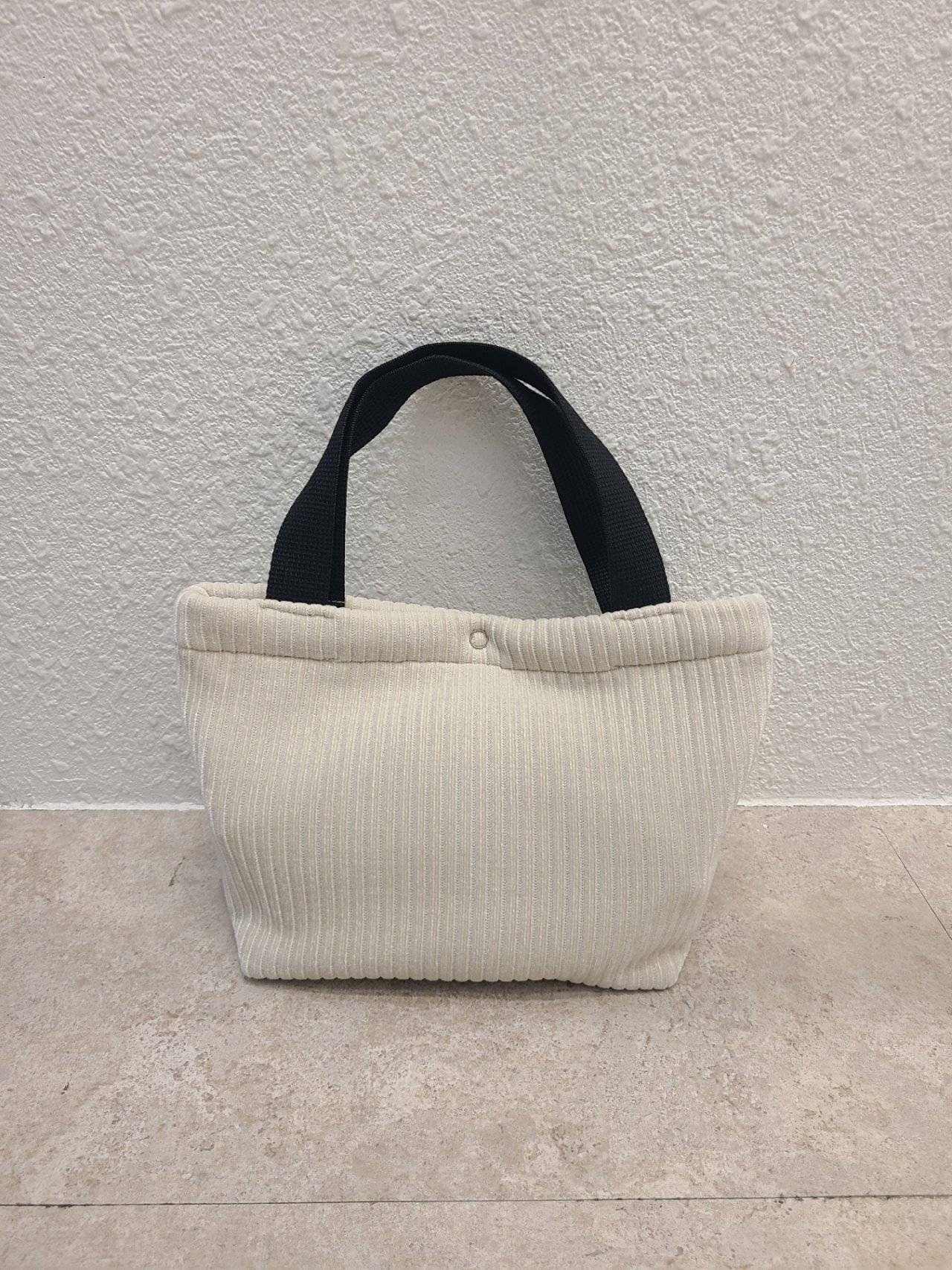 Handmade Soft Bold Thick Cordoroy Handy Tote Bag 2022-2023