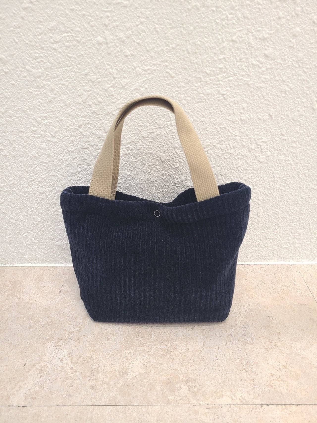 Handmade Soft Bold Thick Cordoroy Handy Tote Bag 2022-2023
