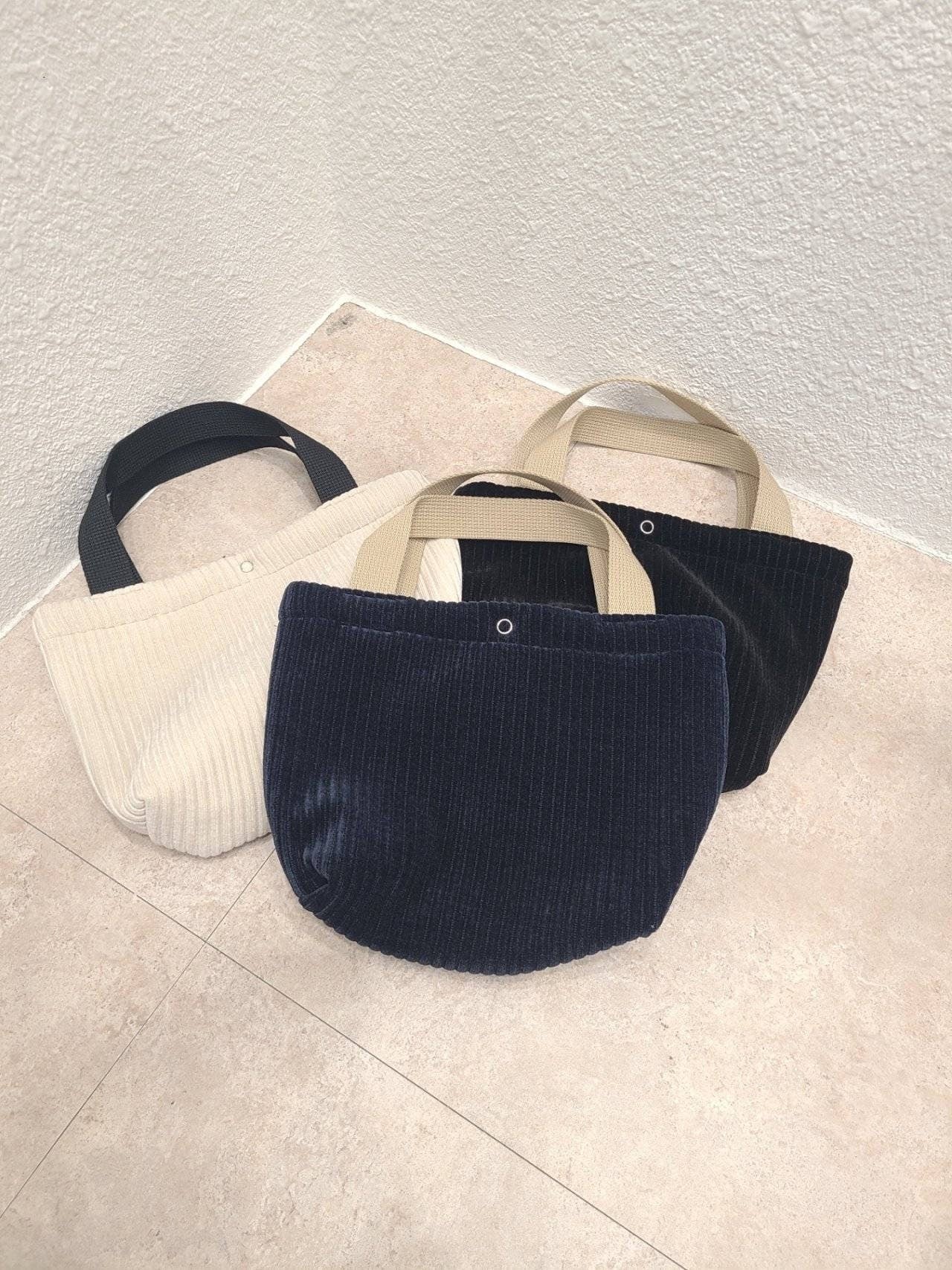 Handmade Soft Bold Thick Cordoroy Handy Tote Bag 2022-2023