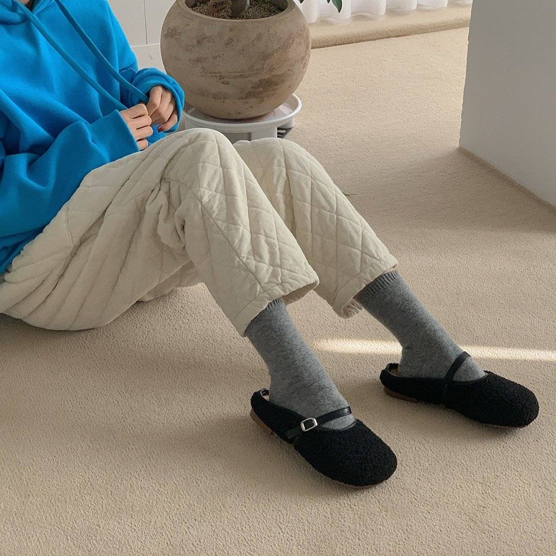 Quilted Thermal Joggers, Padded Winter Trousers, Cozi fit.