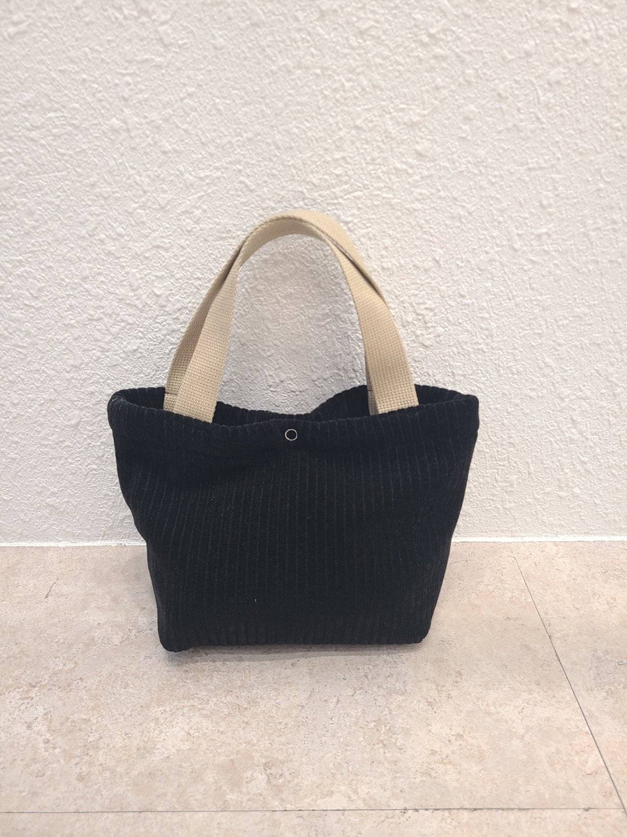 Handmade Soft Bold Thick Cordoroy Handy Tote Bag 2022-2023