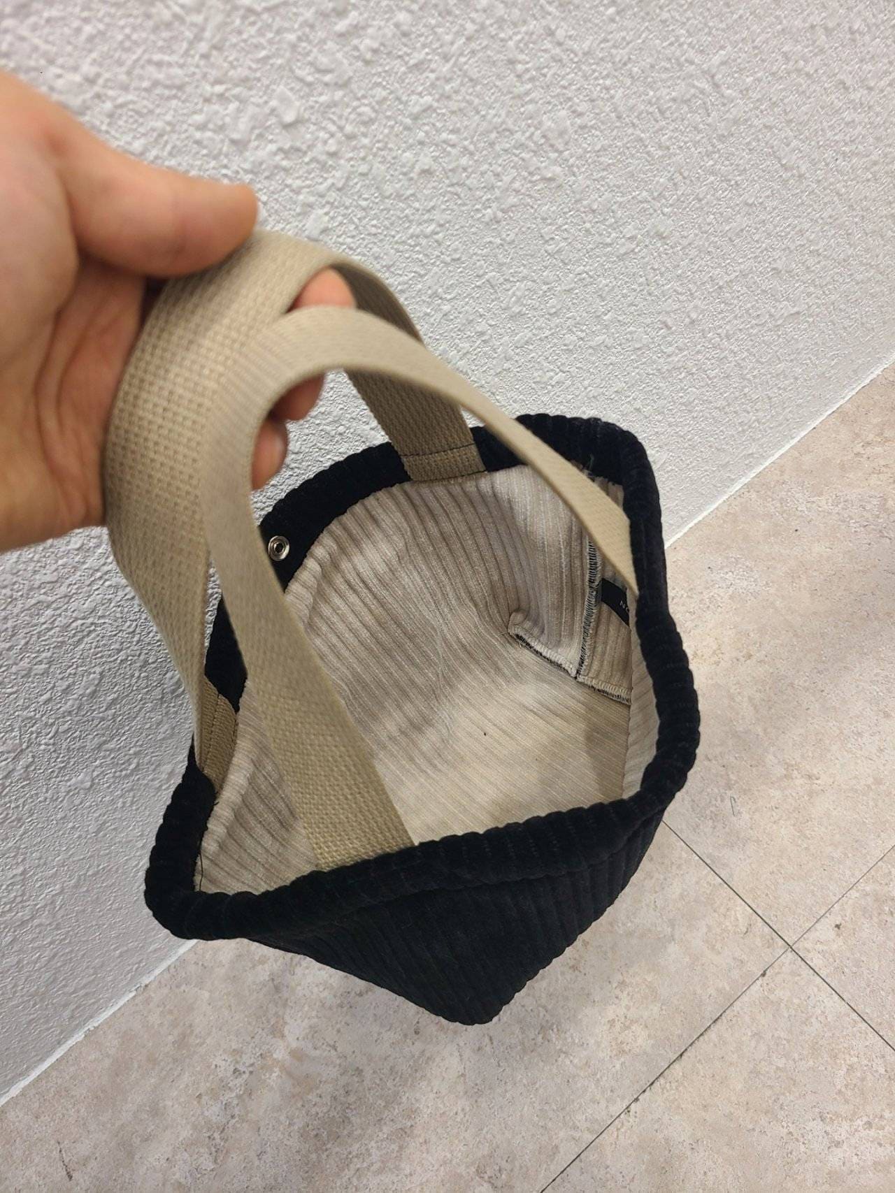 Handmade Soft Bold Thick Cordoroy Handy Tote Bag 2022-2023