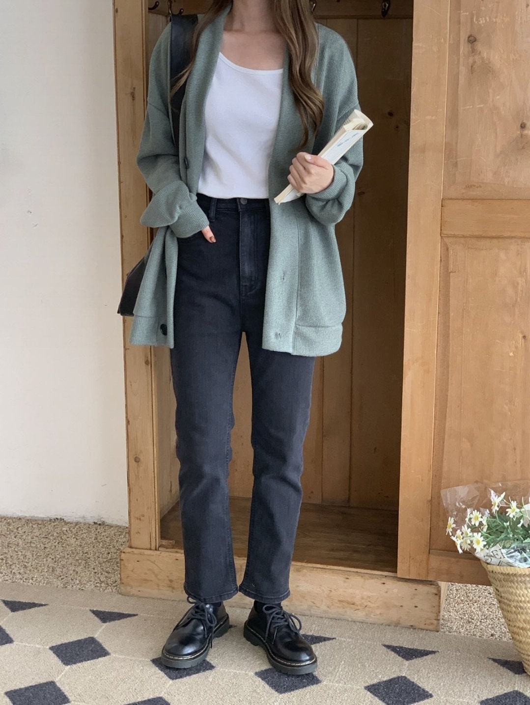 MOI Women’s New Overfit Long Warm Cardigan