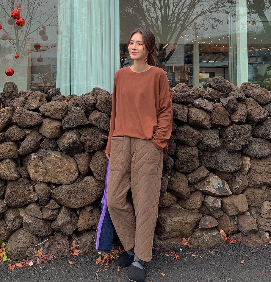 Quilted Thermal Joggers, Padded Winter Trousers, Cozi fit.