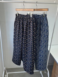 Quilted Padding Baggy fit Paisley Pattern Warm Banding Pants