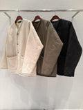 Quilted Dumble Warm Jacket with Big Square Pockets for Winter