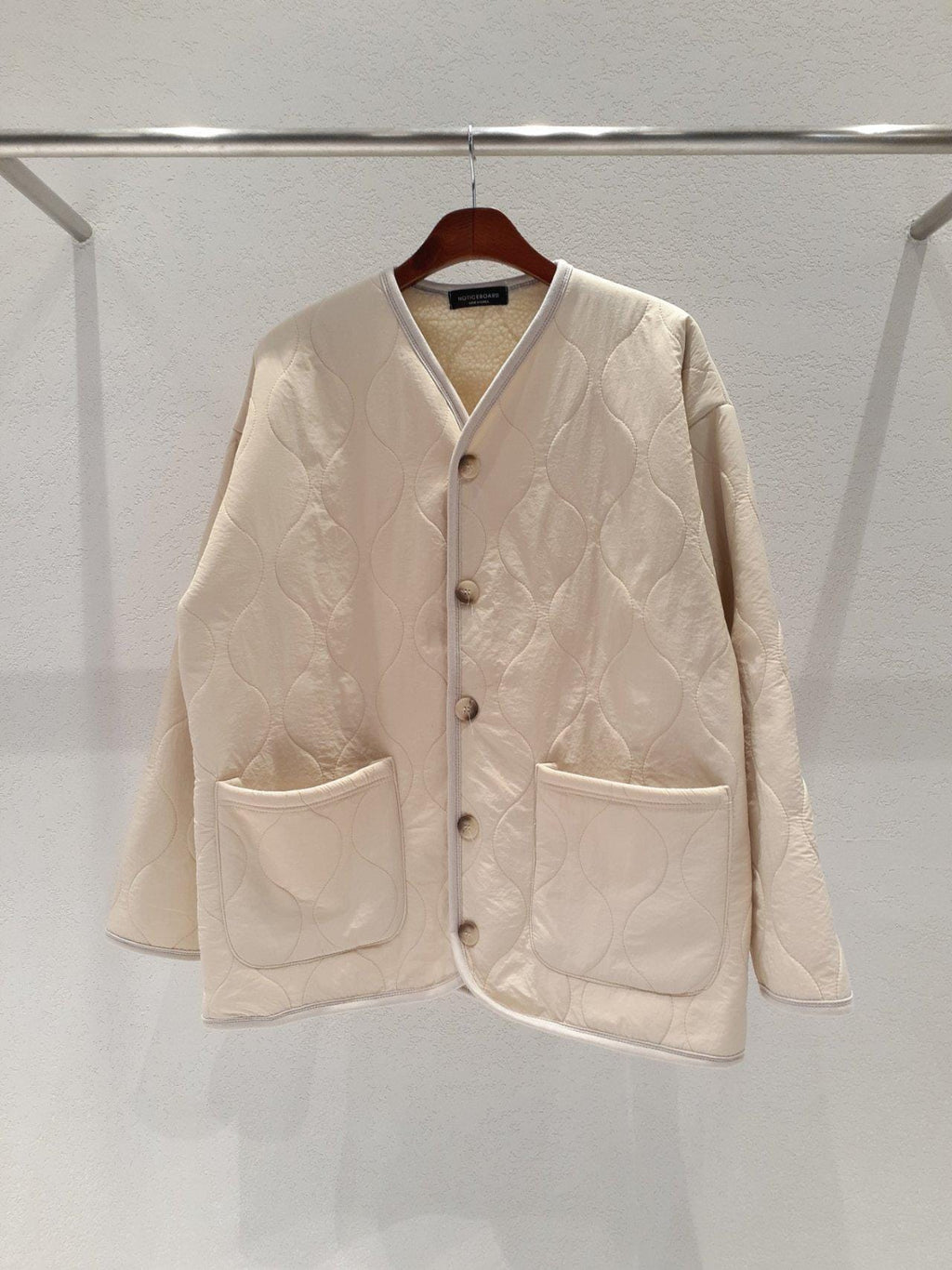 Quilted Dumble Warm Jacket with Big Square Pockets for Winter