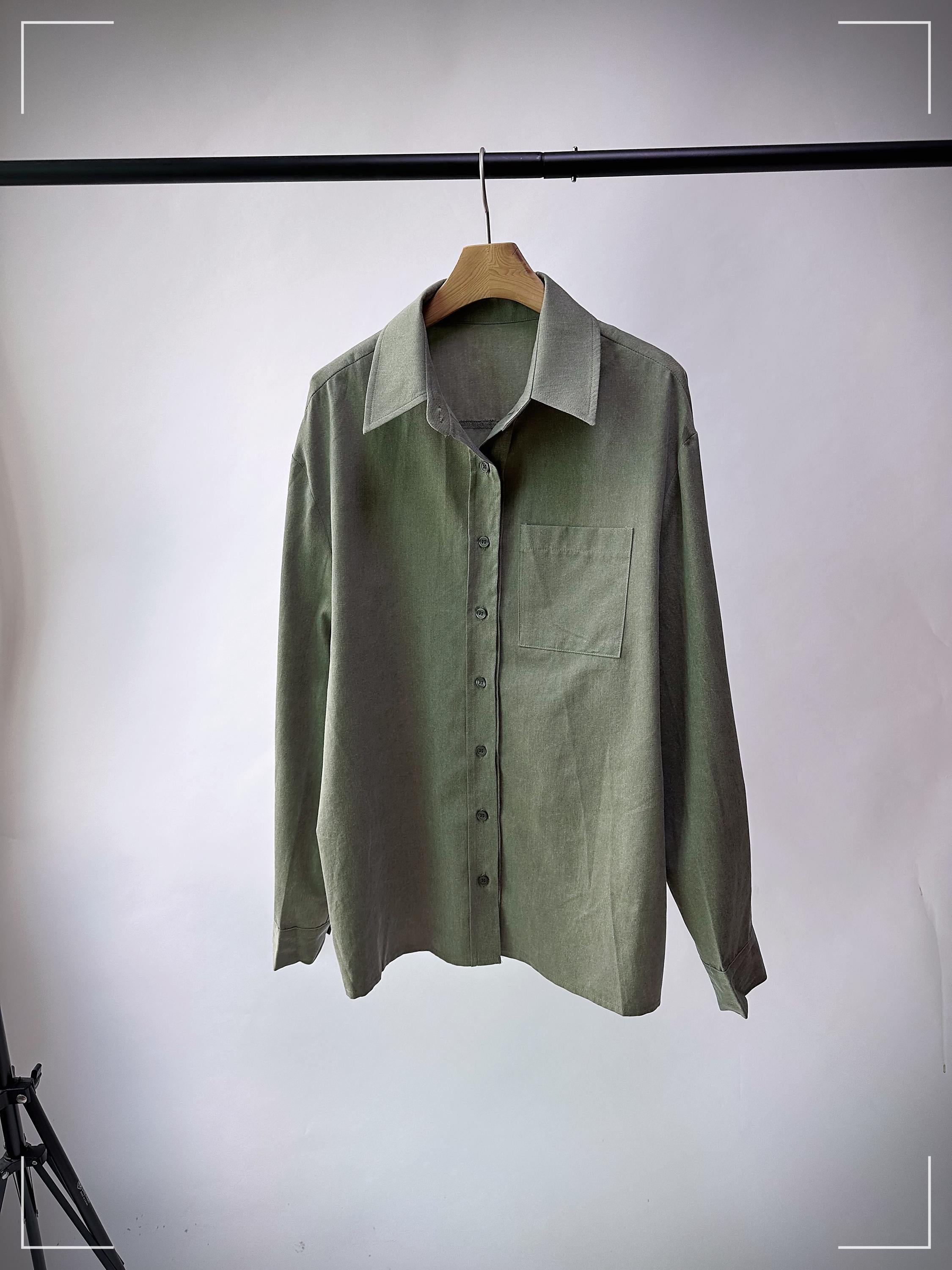 Pigment-Dyed Cotton Blend Shirt | Dusty Rose, Vintage-Inspired Top