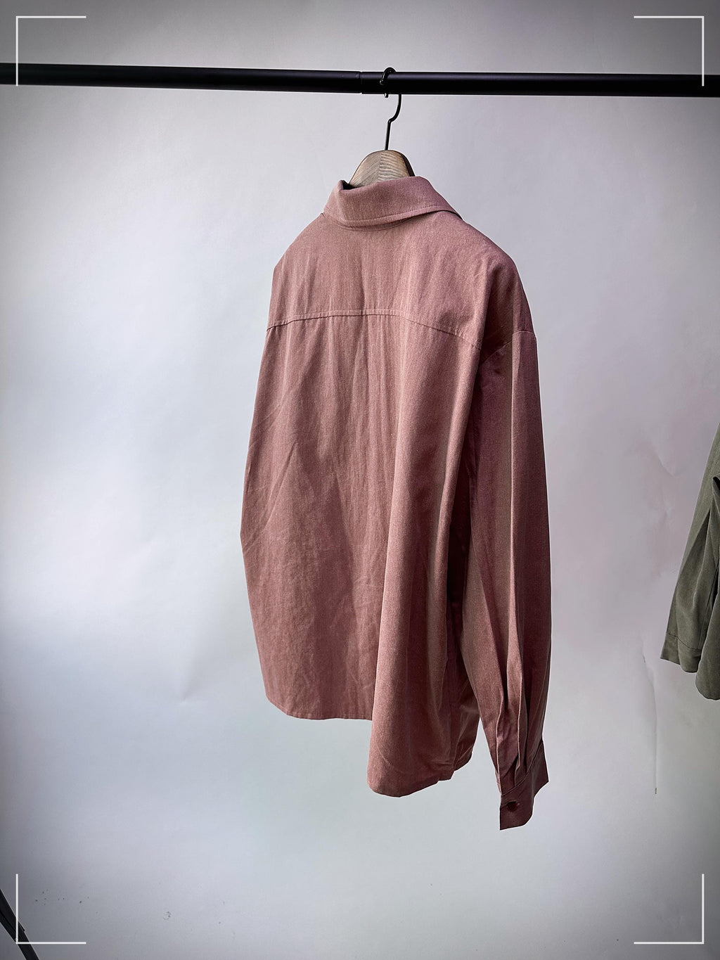 Pigment-Dyed Cotton Blend Shirt | Dusty Rose, Vintage-Inspired Top