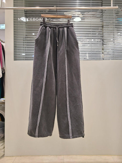 100% Cotton Velour Jogger Pants: Relaxed Fit Minimalist Lounge Trousers