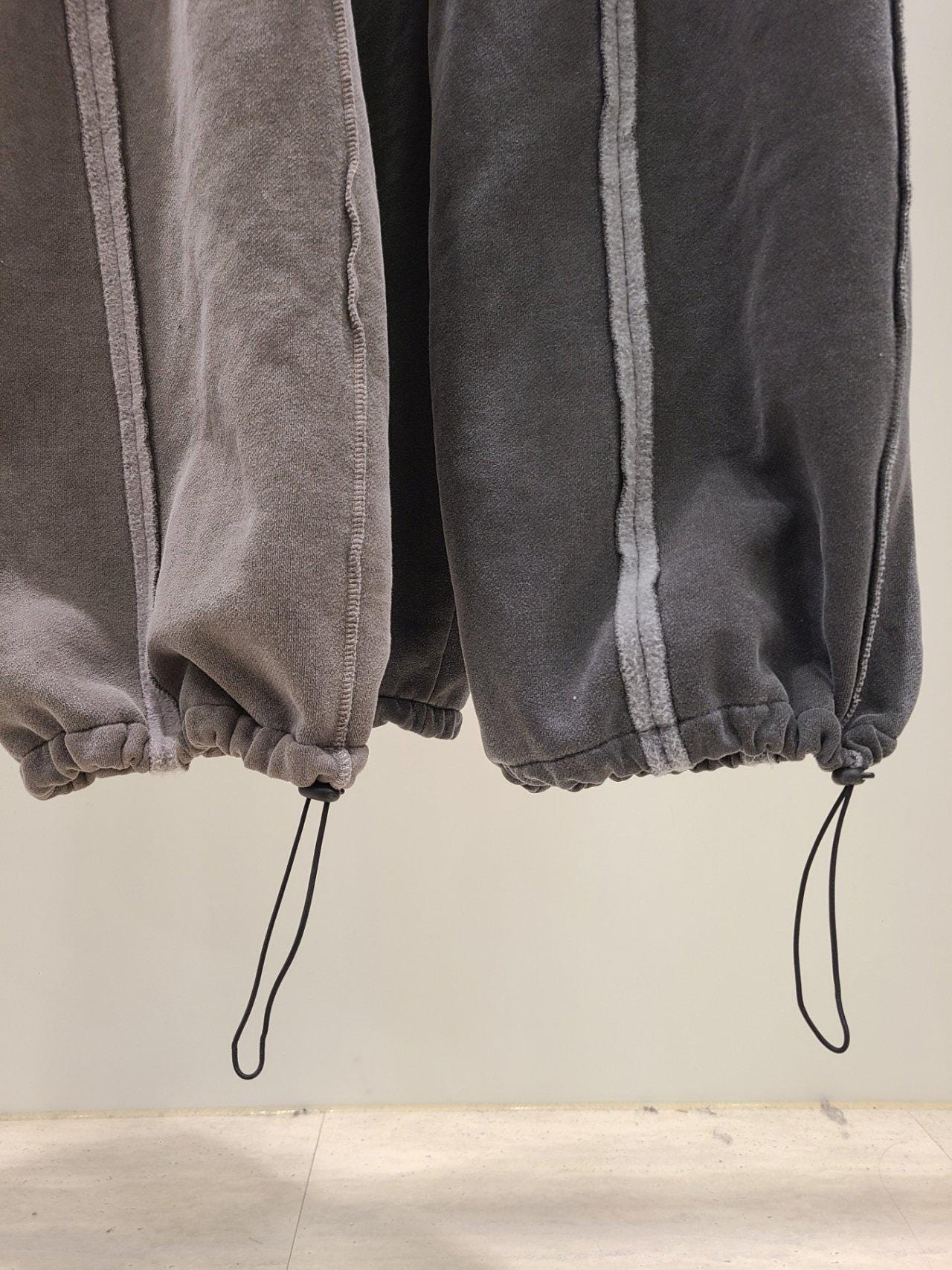 100% Cotton Velour Jogger Pants: Relaxed Fit Minimalist Lounge Trousers