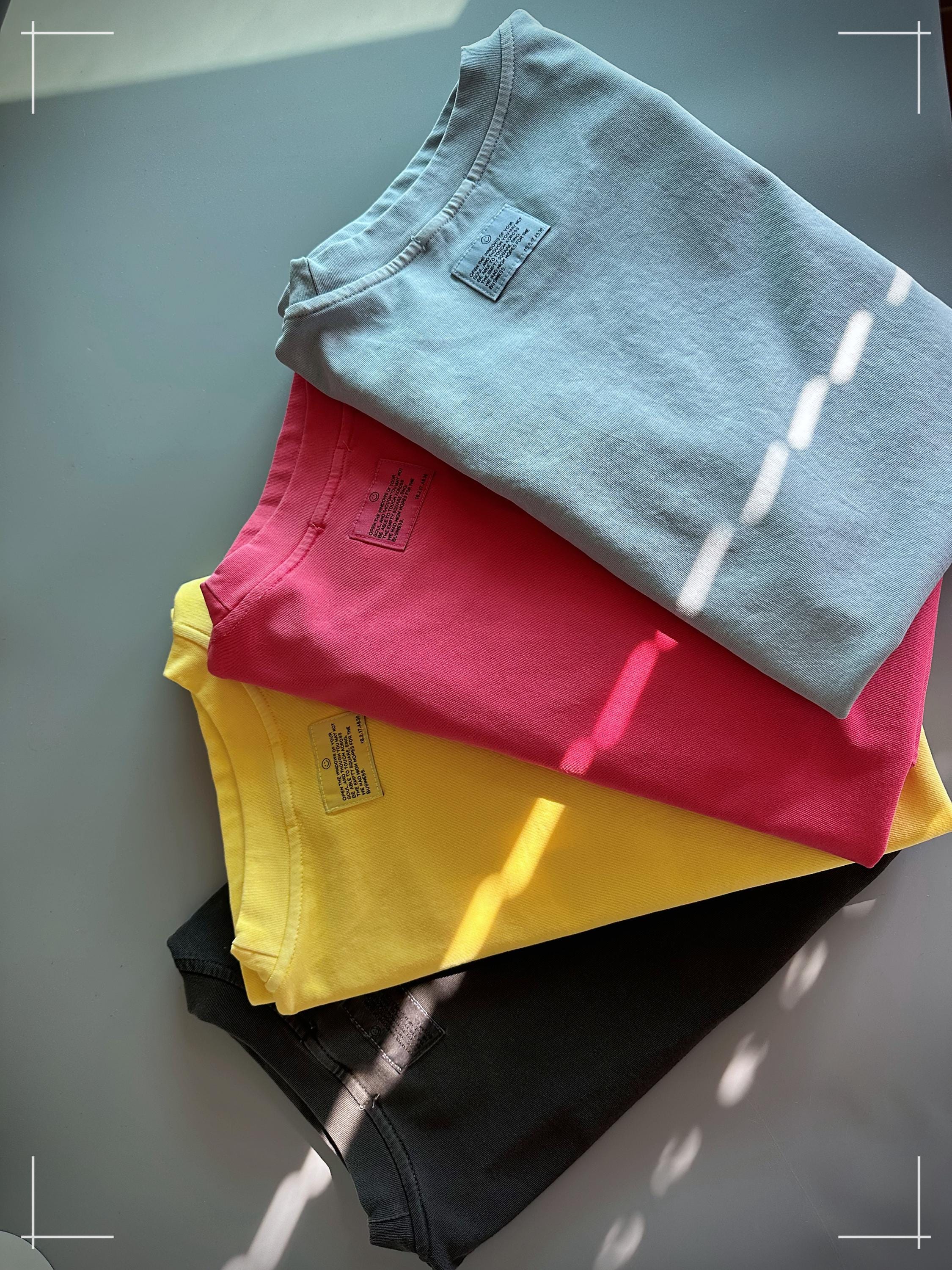 Oversized Cotton Tee | Vintage Washed, Pigment-Dyed, Relaxed Fit