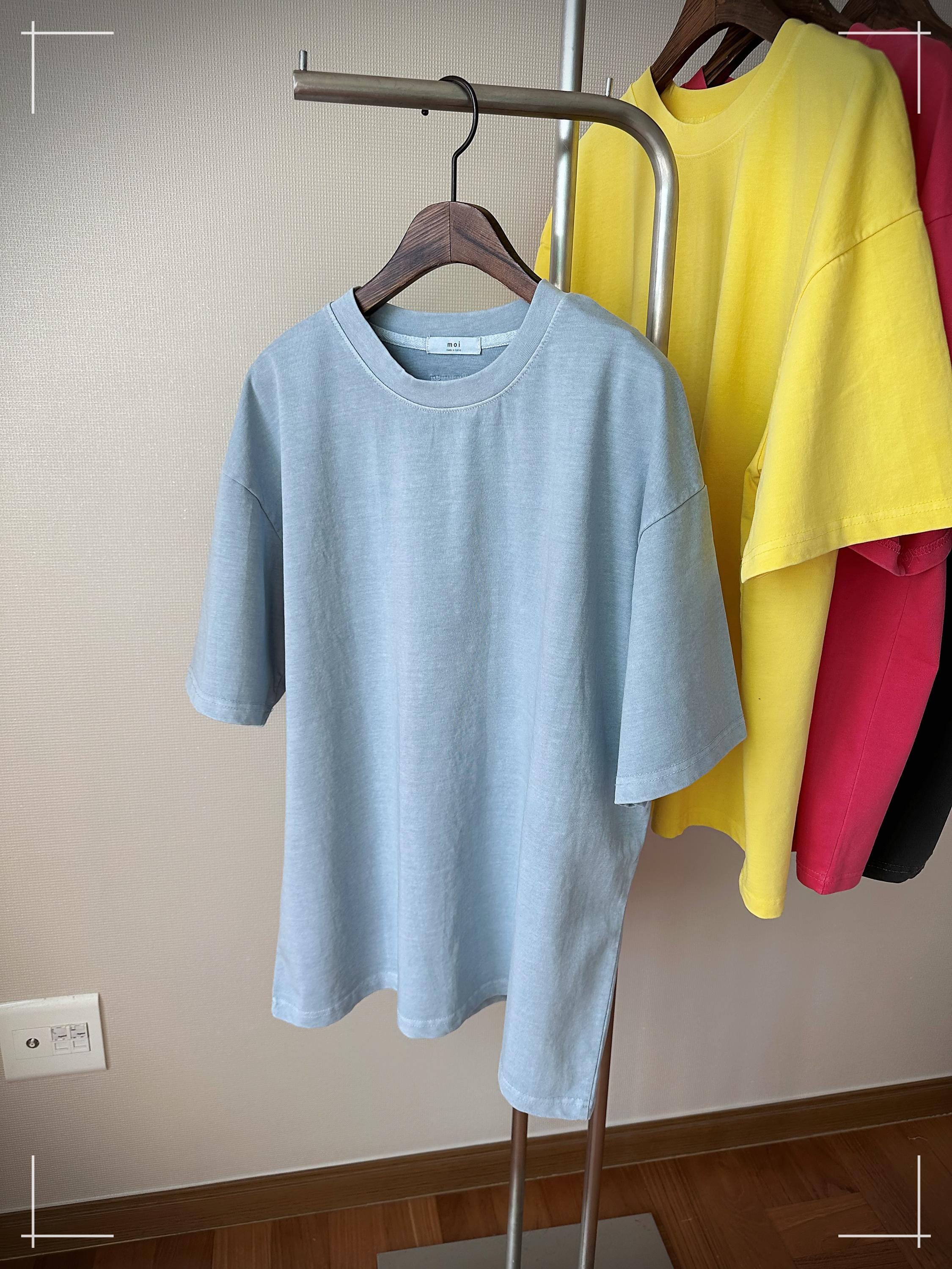 Oversized Cotton Tee | Vintage Washed, Pigment-Dyed, Relaxed Fit