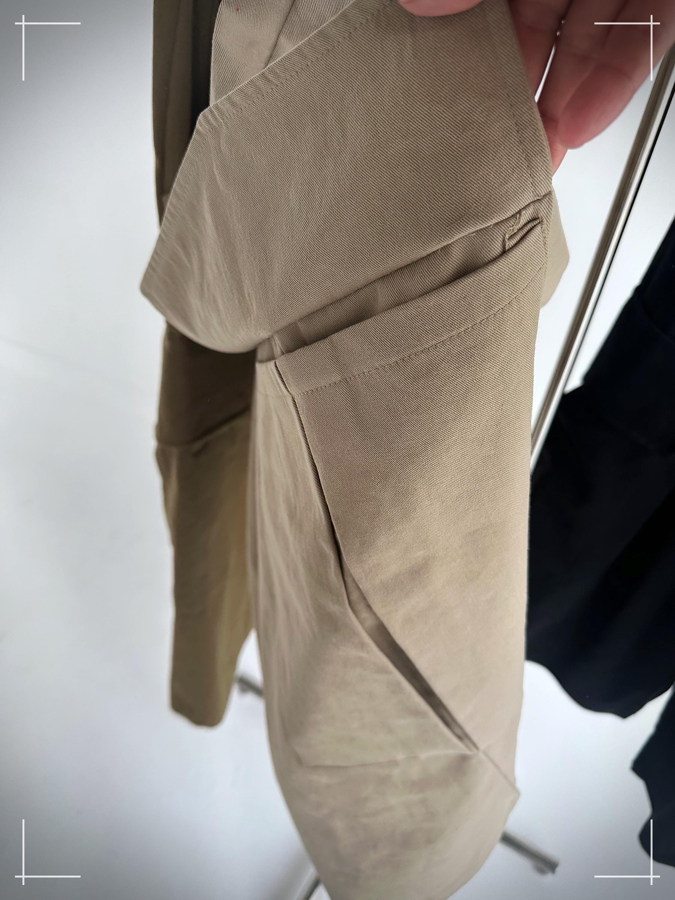 Oversized Utility Cargo Culottes: Wide-Leg Cotton-Blend Twill Pants