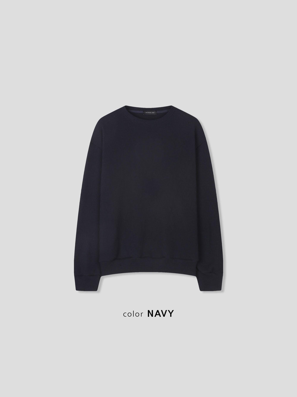 Oversized Waffle Knit Crewneck Pullover | 100% Cotton Pigment Washed Thermal