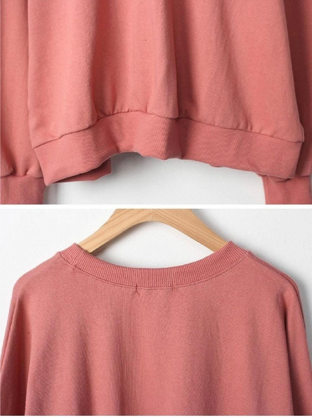 Women’s Loose fit Solid Simple Cotton Sweatshirts for Fall and Spring