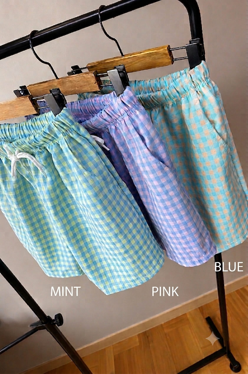 100% Cotton Relaxed Drawstring Shorts | Elastic Waist Casual Summer Shorts | Made in Korea