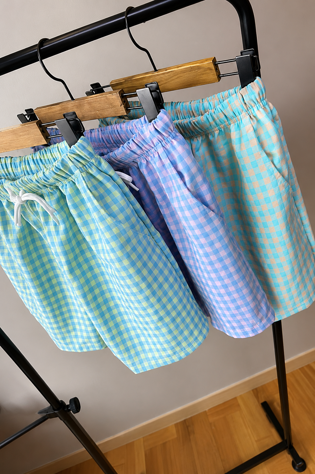 100% Cotton Relaxed Drawstring Shorts | Elastic Waist Casual Summer Shorts | Made in Korea