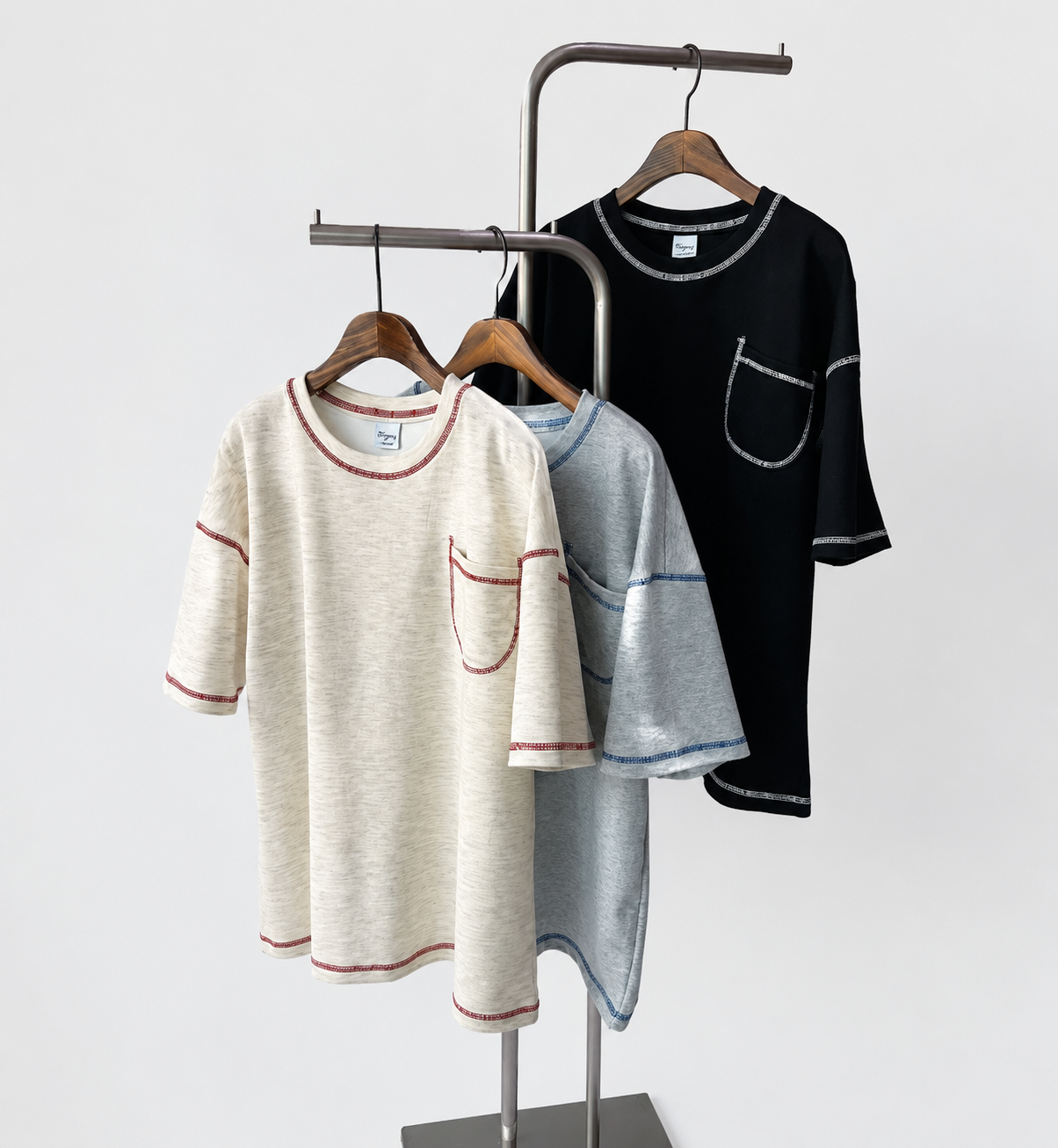 Cozy Two-Piece Lounge Set – Oversized Pocket Tee & Shorts Matching Set