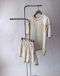 Cozy Two-Piece Lounge Set – Oversized Pocket Tee & Shorts Matching Set