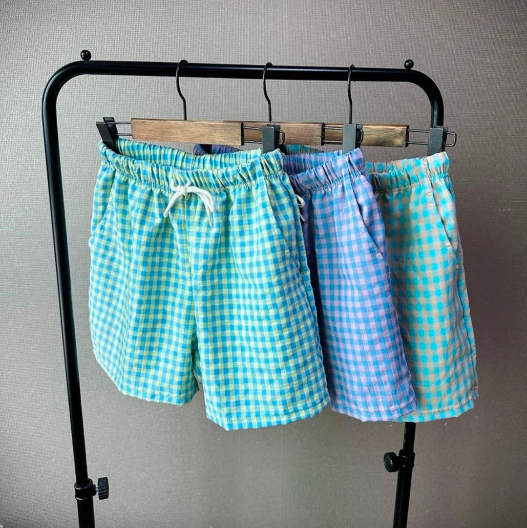 100% Cotton Relaxed Drawstring Shorts | Elastic Waist Casual Summer Shorts | Made in Korea